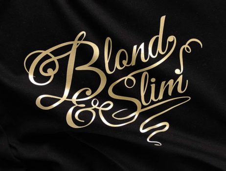 Dames-T-shirt-Blond-en-Slim gouden print-T-code-T-shirts-cadeaus
