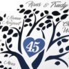 Saffieren huwelijk kado 45 jaar getrouwd bruiloft