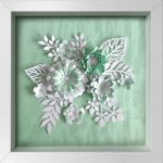 3D-Wanddekoration Blumen - aus geschichtetem Papier und handgefertigt -T-code Wohndeko & Geschenke