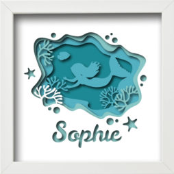 Geschenk Mädchen mit Namen Meerjungfrau Geburtstag Baby geboren personalisiertes Geschenk Sophie