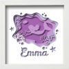 Personalisiertes Geschenk mit Nahmen Geburtstags Mädchen Baby Mutterschaftsgeschenk Meerjungfrau Emma