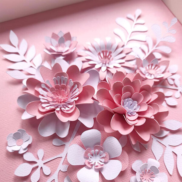 Dieser 3D Blumenrahmen mit seinen schonen Farbkombinationen ist ein originelles Geschenk